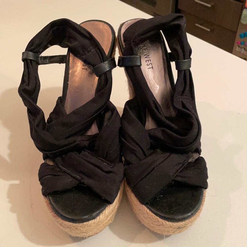 Nine West strappy wedges